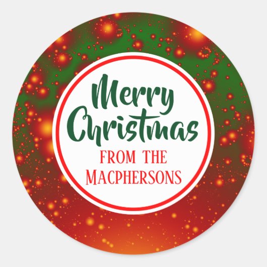 Stickers Festive Fractal Christmas (Cercle rouge) (Devant)