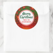 Stickers Festive Fractal Christmas (Cercle rouge) (Sac)