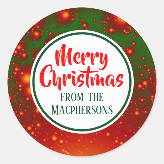 Stickers Festive Fractal Christmas (Cercle Vert) (Devant)