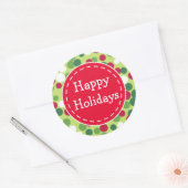Stickers Festive Retro Christmas Dot Happy Holiday (Enveloppe)
