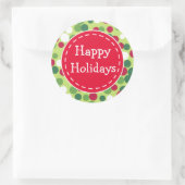 Stickers Festive Retro Christmas Dot Happy Holiday (Sac)