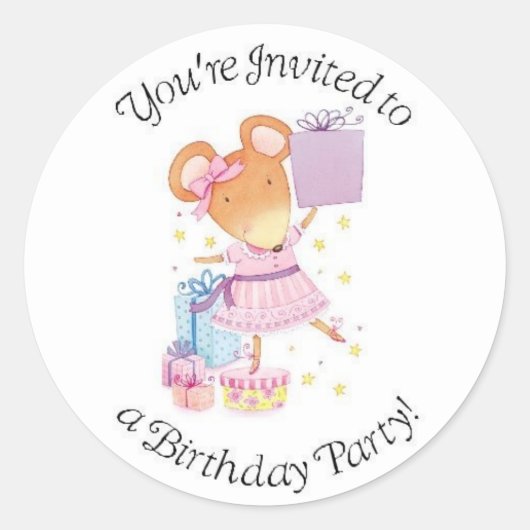 stickers fête d'anniversaire pour fille (Devant)