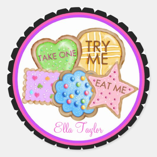 Stickers fête d'anniversaire Wonderland (Devant)