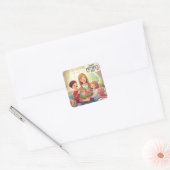 Stickers fête de la mère heureuse (Enveloppe)