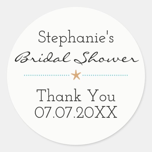 Stickers Fête des mariées à thème plage - Starfish (Devant)