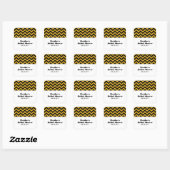 Stickers Fête des mariées Chevron Jaune (Feuille)