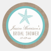 Stickers Fête des mariées de plage Starfish Turquo (Devant)