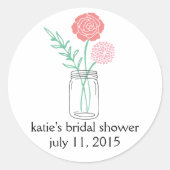 Stickers Fête des mariées Favoriser | Mason Jar Bo (Devant)