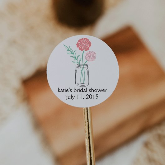 Stickers Fête des mariées Favoriser | Mason Jar Bo