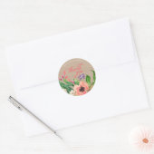 Stickers Fête des mariées florale Aquarelle modern (Enveloppe)