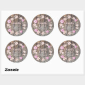 Stickers Fête des mariées florale rustique (Feuille)