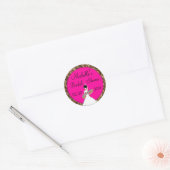 Stickers Fête des mariées Fuscia (Enveloppe)