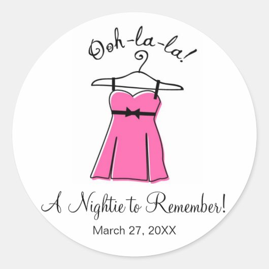 Stickers Fête des mariées Lingerie Rose (Devant)