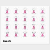 Stickers Fête des mariées Lingerie Rose Favoriser (Feuille)