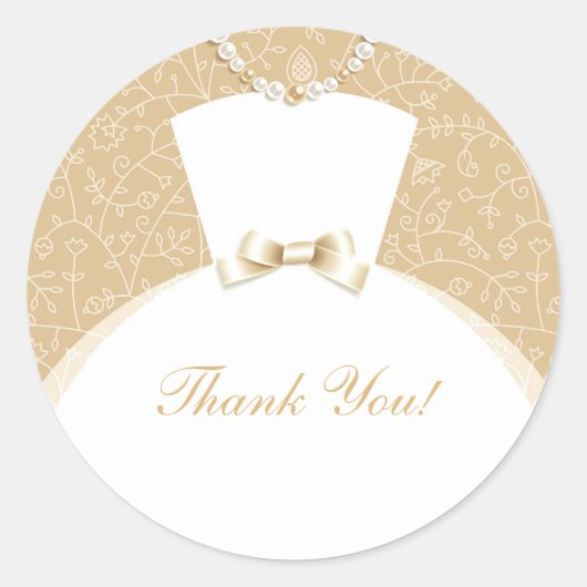 Stickers Fête des mariées Merci (Devant)