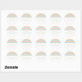 Stickers Fête des mariées moderne Peach & Mint Che (Feuille)