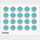 Stickers Fête des mariées turquoise (Feuille)