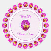 Stickers Fête des Mères de l'orchidée rose jaune C (Devant)