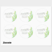 stickers feuille d'aquarelle mariage bonbons (Feuille)