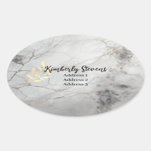 Stickers Feuille d'or en marbre (MW1002-S)