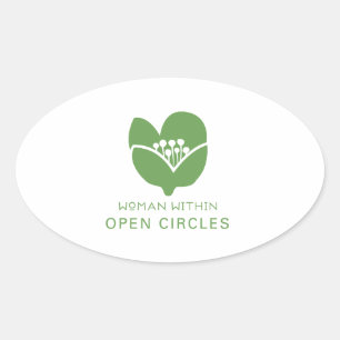 Stickers feuille Femme dans les cercles ouverts