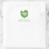 Stickers feuille Femme dans les cercles ouverts (Sac)