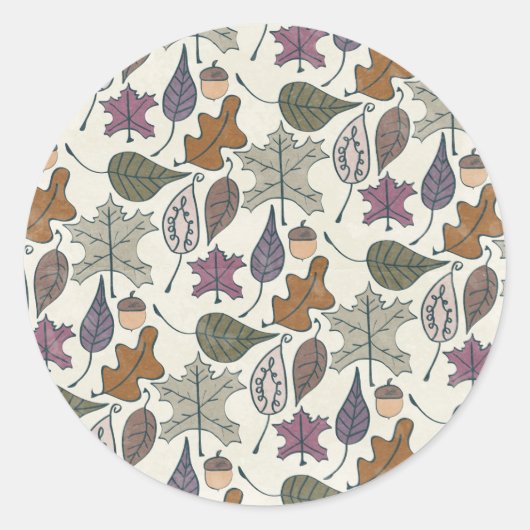 Stickers Feuilles d'automne et Acorns (Devant)
