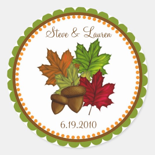Stickers Feuilles d'automne, Feuilles d'érable et  (Devant)