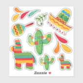Stickers Fiesta Watercolor (Feuille)