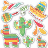 Stickers Fiesta Watercolor (Devant)