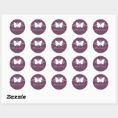 Stickers Filets à papillon d'aubergine (Feuille)
