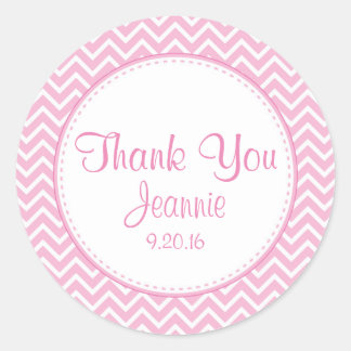 Stickers Fille Baby shower Favoriser Tags Chevron