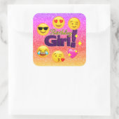 Stickers fille d'anniversaire Ombre Parties scinti (Sac)