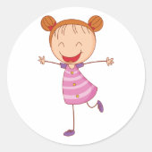Stickers Fille Joyeuse (Devant)