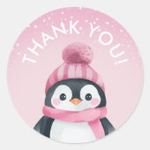 Stickers Fille Penguin Winter Party Favoriser (Devant)