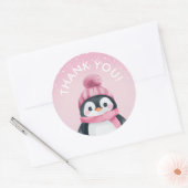 Stickers Fille Penguin Winter Party Favoriser (Enveloppe)