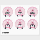 Stickers Fille Penguin Winter Party Favoriser (Feuille)