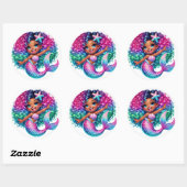 Stickers Fille Sirène (Feuille)