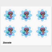 Stickers Fille Sirène (Feuille)