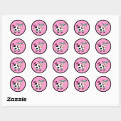 Stickers Fille Vache Joyeux (Feuille)