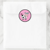 Stickers Fille Vache Joyeux (Sac)