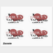 Stickers filles tatouées sales (Feuille)