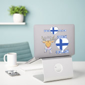 stickers FINLANDE (Ordinateur portable sur le bureau)