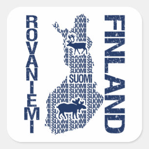 stickers FINLANDE MAP - Rovaniemi