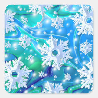 Stickers Flakes Bleus