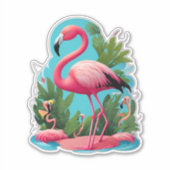 Stickers Flamant rose Ajoutez une touche de rose à (Devant)