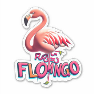 Stickers Flamant rose Imaginaire pour une évasion 