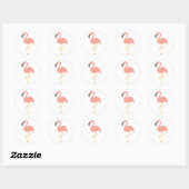 Stickers Flamant rose mignons (Feuille)