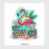 Stickers Flamant rose pour chaque célébration (Feuille)