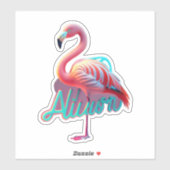 Stickers Flamant rose Stickers Stickers et Stand O (Feuille)